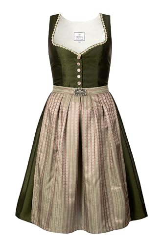 Edelnice Trachtenmode Exklusives Designer Midi Dirndl Adele mit Knopfleiste inkl. Dirndlschürze Gr. 32-54 (DE/NL/SE/PL, Numerisch, 52, Regular, Regular) von Edelnice Trachtenmode