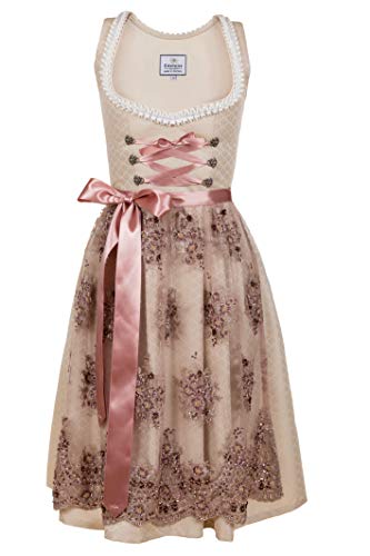 Edelnice Trachtenmode Exklusives Designer Midi Dirndl Cecilia inkl. Bestickter Spitzen Dirndlschürze Gr. 32-54 von Edelnice Trachtenmode