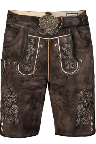 Edelnice Trachtenmode Kurze Trachtenlederhose Matze aus Büffelleder in tiefen Dunkelbraun mit edler Stickerei Edelnice Trachtenmode Kurze Trachtenlederhose Matze aus Büffelleder in tiefen Dunkelbraun mit edler Stickerei von Edelnice Trachtenmode