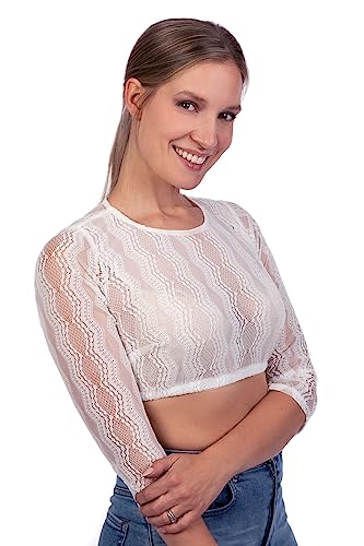 Edelnice Trachtenmode Lange Spitzen Dirndlbluse Verschiedene Modelle Gr (32-53) (as3, Numeric, Numeric_42, Regular, Regular, Lea) von Edelnice Trachtenmode