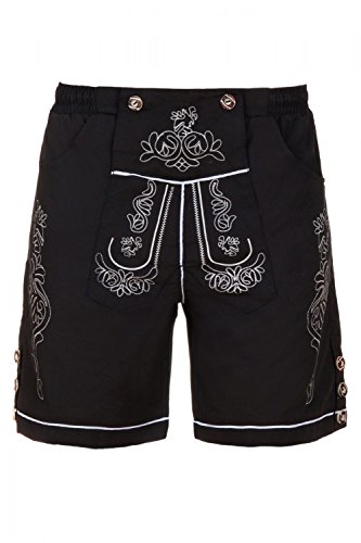 Trachten Badeshorts Badehose im Lederhosen Style Large, Schwarz von Edelnice Trachtenmode