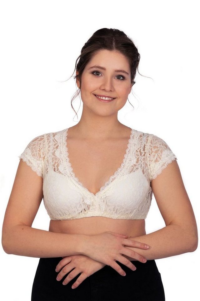 Edelnice Dirndlbluse beige von Edelnice