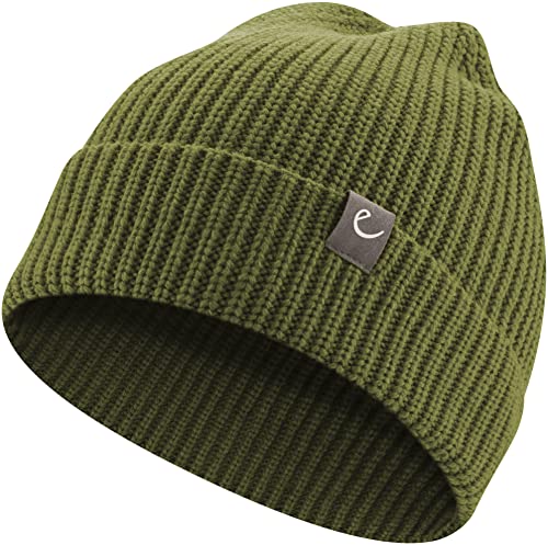 EDELRID Gunks Beanie Grün - Klassische warme Beanie, Größe One Size - Farbe Olive von EDELRID