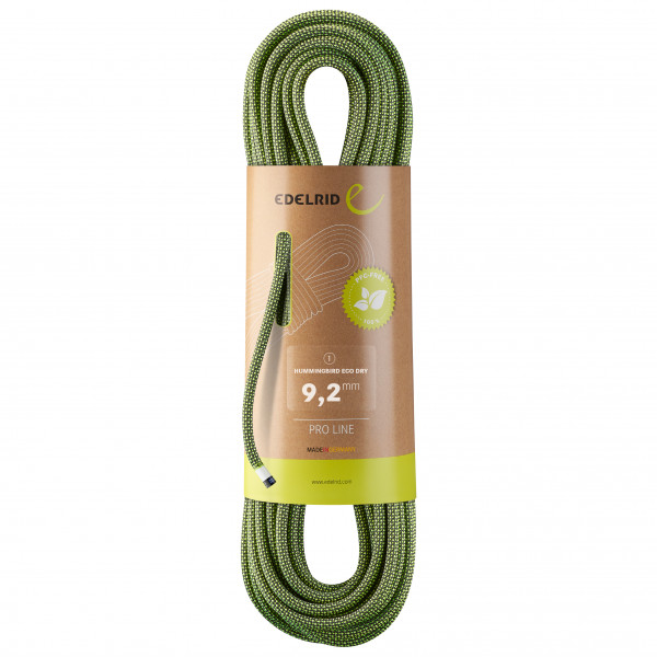 Edelrid - Hummingbird Eco Dry 9,2 mm - Einfachseil Gr 60 m oliv von Edelrid