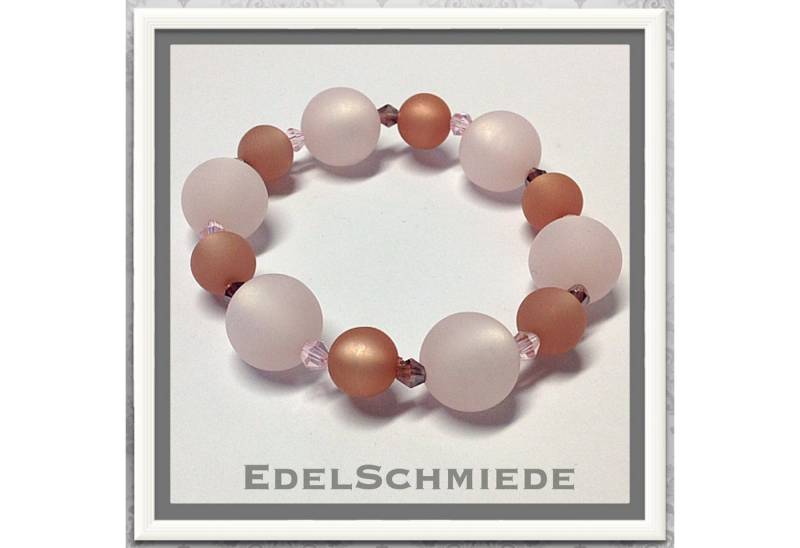 Edelschmiede925 Perlenarmband Edelschmiede925 Armband mit farbigen Acrylperlen + Glaskristallen von Edelschmiede925