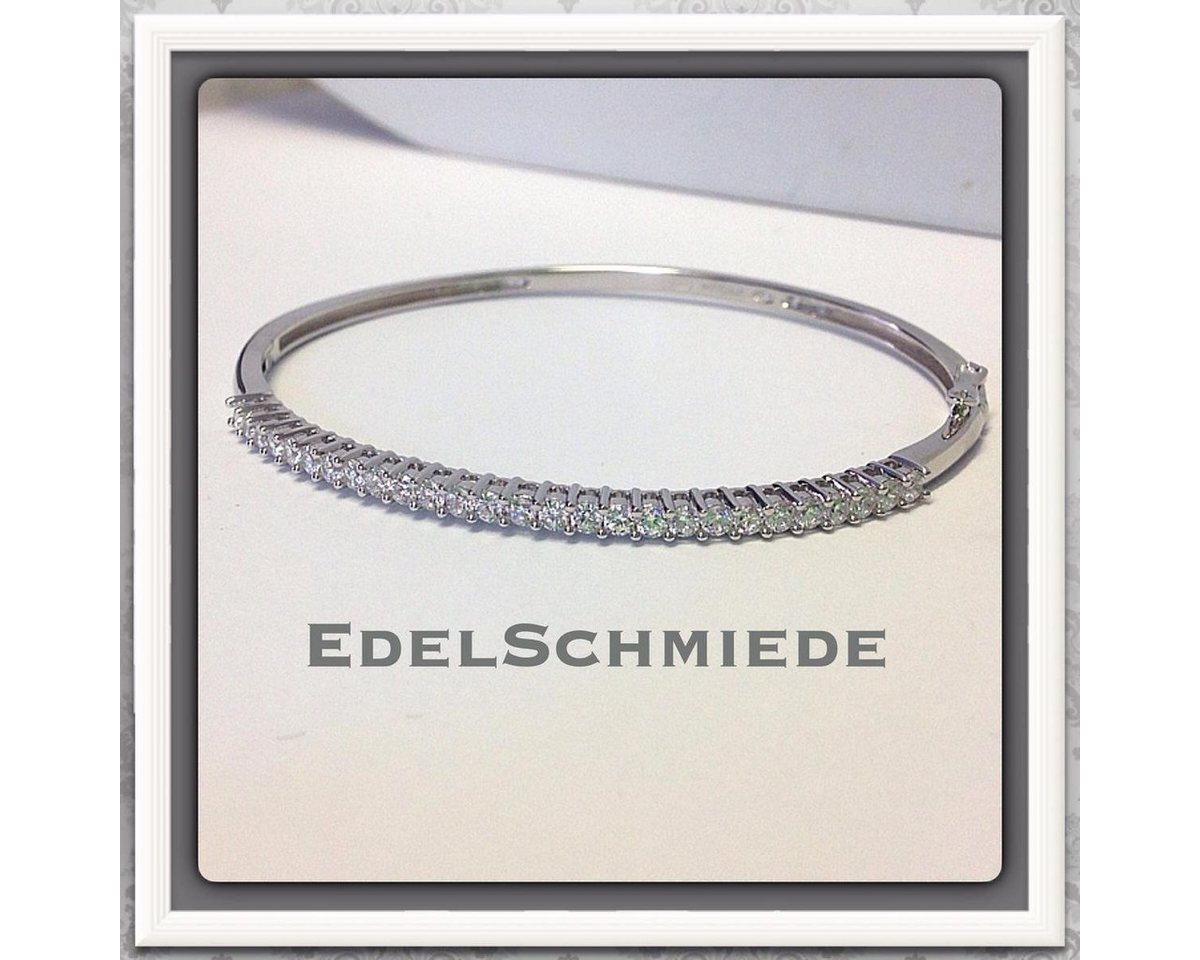 Edelschmiede925 Armband Armreif 925 Silber rhod. mit Zirkonias eingefasst (k. A) von Edelschmiede925