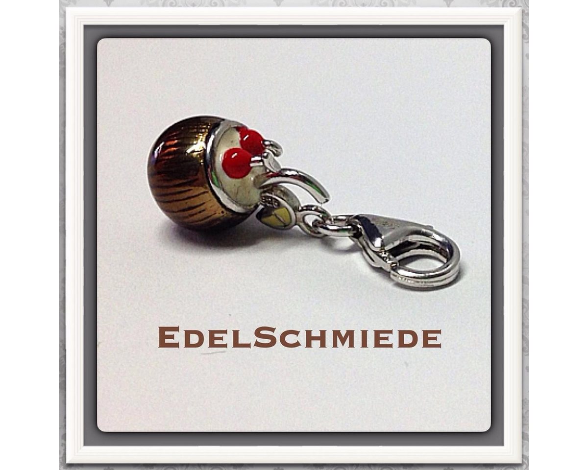 Edelschmiede925 Charm-Einhänger Charm Anhänger 925/- Cocktail aus Kokosnuß von Edelschmiede925