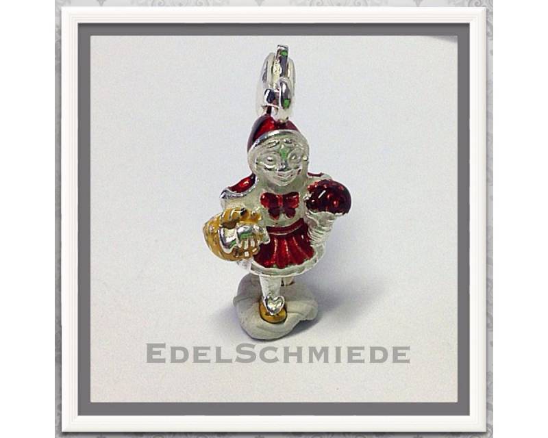 Edelschmiede925 Charm-Einhänger Edelschmiede925 Charm Anhänger 925 Silber Märchenfigur Rotkäppchen von Edelschmiede925
