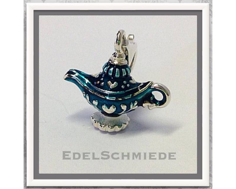 Edelschmiede925 Charm-Einhänger Edelschmiede925 Charm Anhänger in 925 Silber massiv Flaschengeist von Edelschmiede925