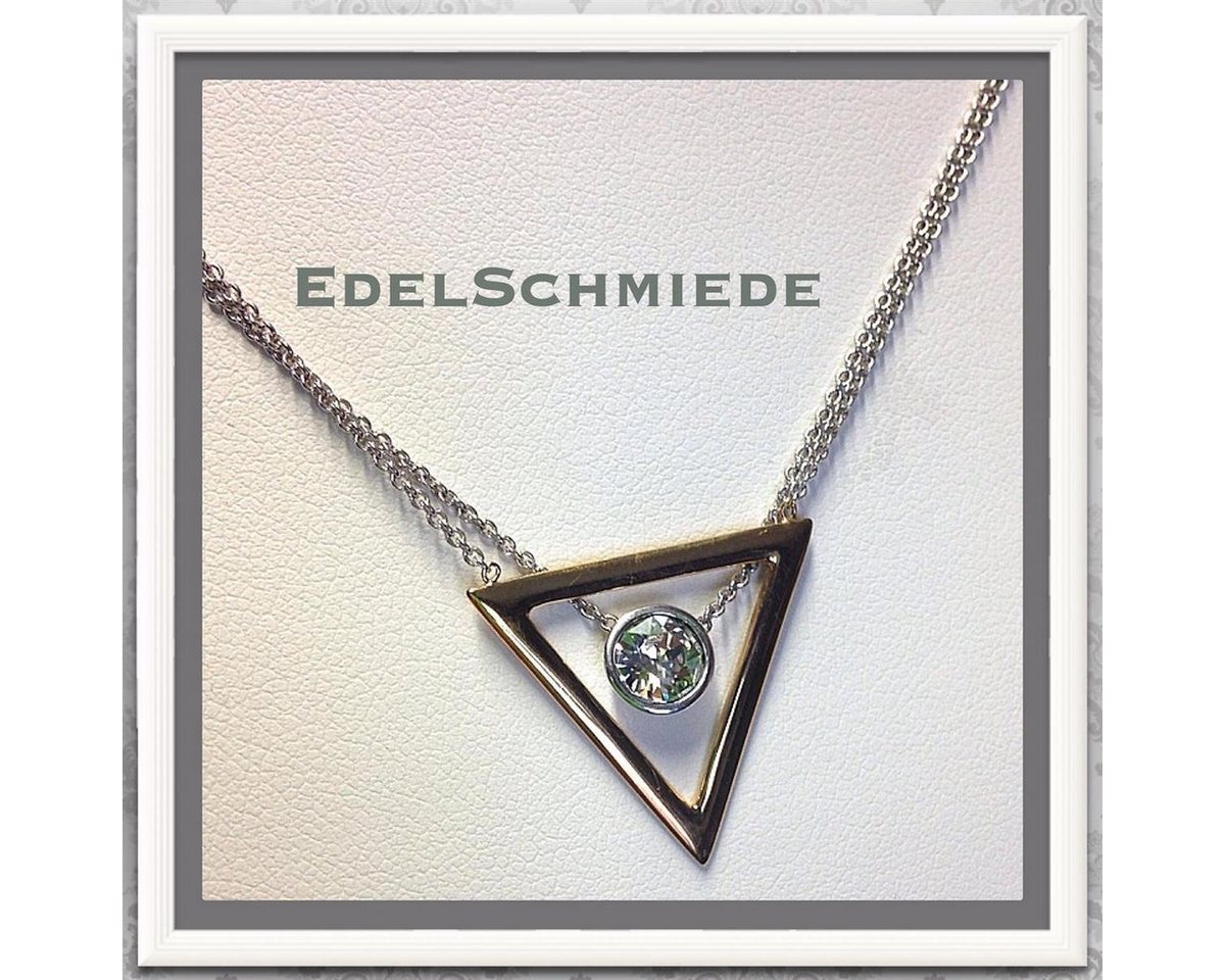 Edelschmiede925 Collier Edelschmiede925 2reihiges Kettchen 925 Silber teilw vergoldet 42+5 von Edelschmiede925