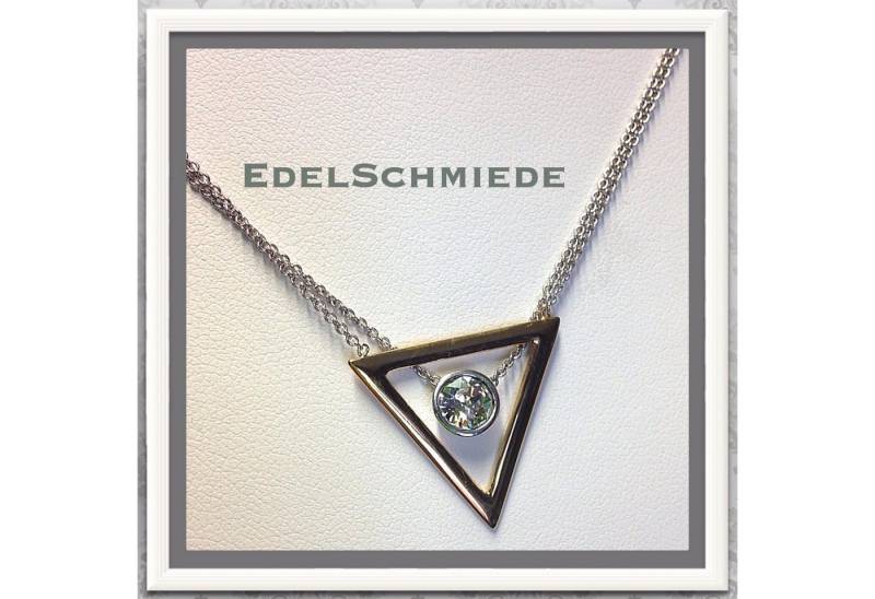 Edelschmiede925 Collier 2reihiges Kettchen 925 Silber teilw vergoldet 42+5 von Edelschmiede925