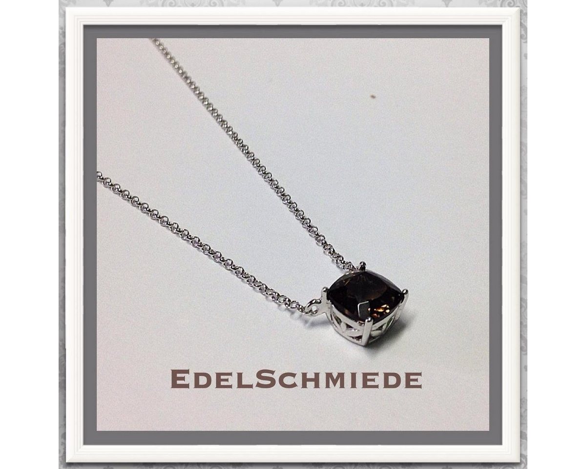 Edelschmiede925 Collier Edelschmiede925 Rauchquarz im Antikcarré als Mittelteilcollier,925 von Edelschmiede925