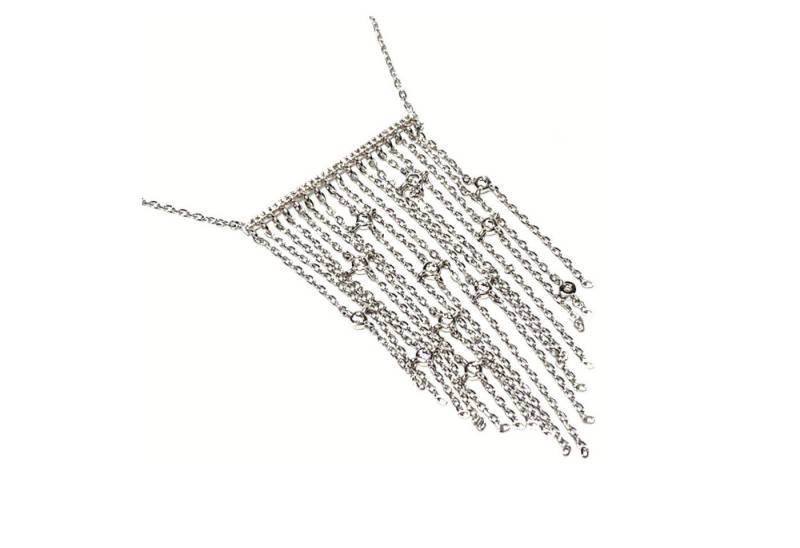 Edelschmiede925 Collier Kette 925 Silber rhodiniert Collier Zirkonia viele Kettchen 40-45cm von Edelschmiede925