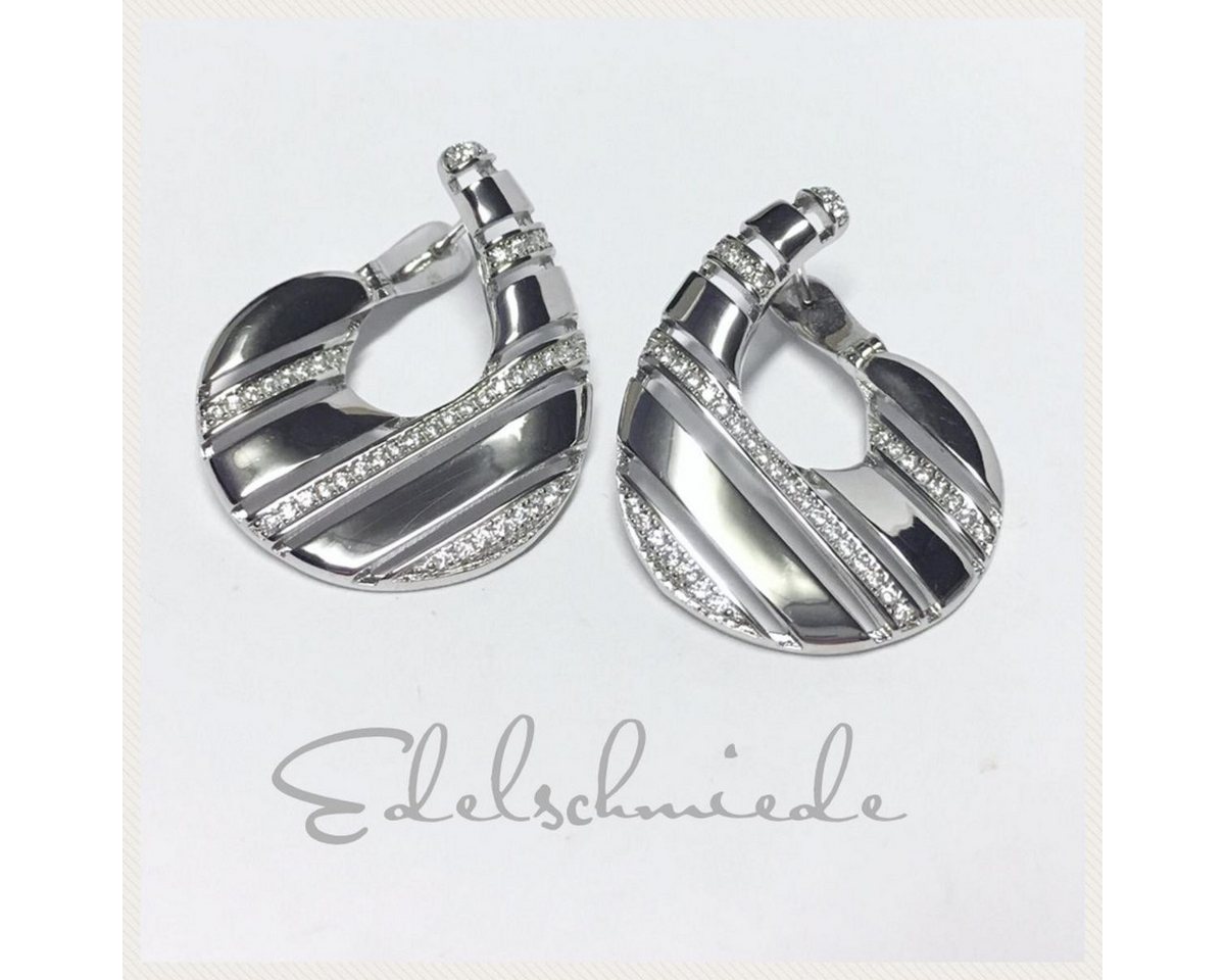 Edelschmiede925 Creolen-Set Ohrringe Edelschmiede925 peppige Creolen in 925/- Sterling Silber (Set) von Edelschmiede925