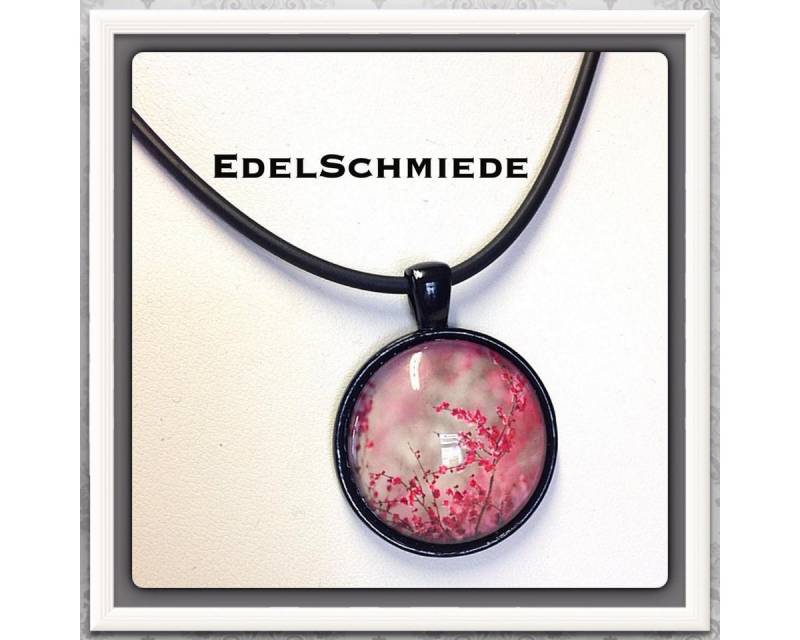 Edelschmiede925 Kette und Anhänger Set Edelschmiede925 Kautschukband mit Anhänger - Modeschmuck - Glas von Edelschmiede925