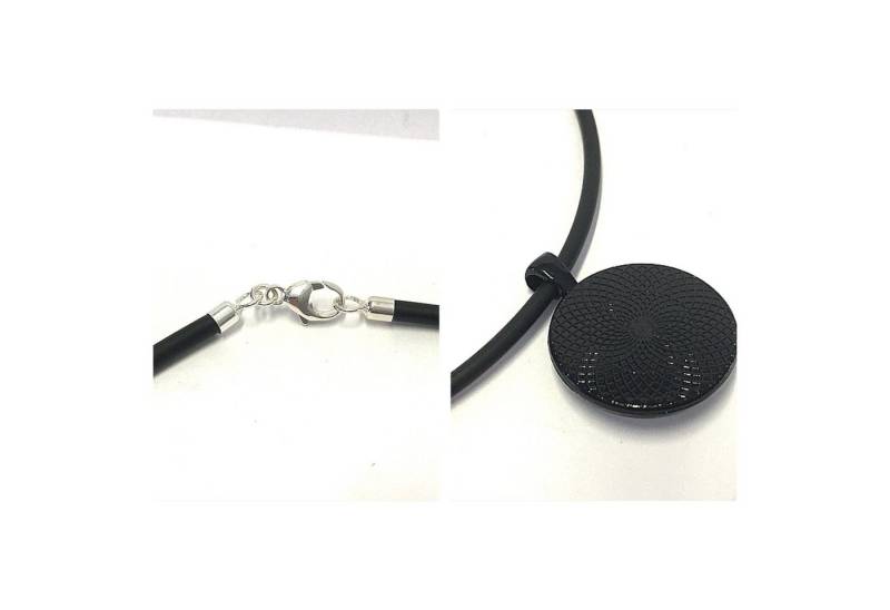 Edelschmiede925 Kette und Anhänger Set Edelschmiede925 Kautschukband mit Anhänger - Modeschmuck - Glas von Edelschmiede925