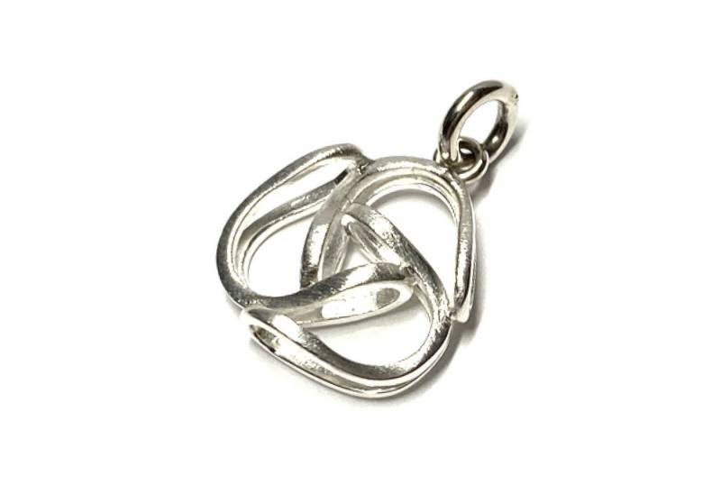 Edelschmiede925 Kettenanhänger Anhänger 925 Silber matt Strukturiert Kettengleiter von Edelschmiede925