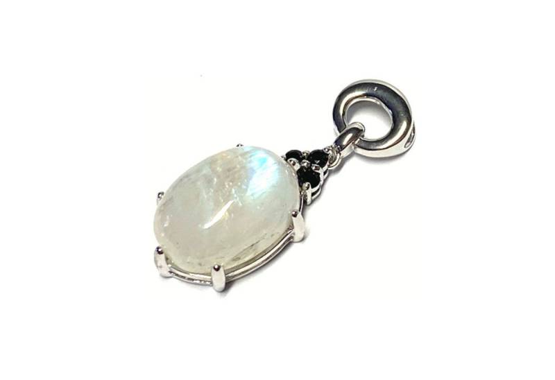 Edelschmiede925 Kettenanhänger Anhänger 925 Silber rhod. mit Mondstein + Spinell von Edelschmiede925