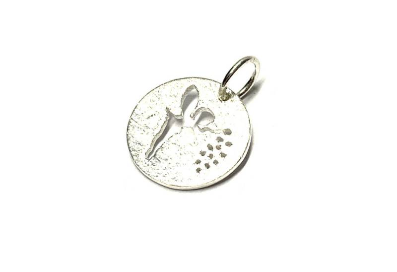 Edelschmiede925 Kettenanhänger Anhänger Silber 925 Platte Elfe Märchenfee 14mm Kettenanhänger von Edelschmiede925