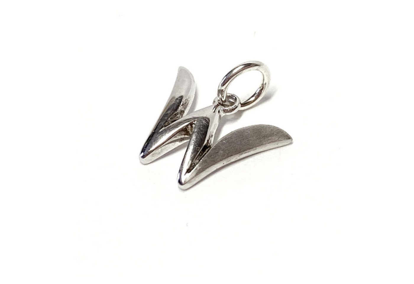 Edelschmiede925 Kettenanhänger Buchstabenanhänger "W" in 925/- Sterling Silber rhod von Edelschmiede925