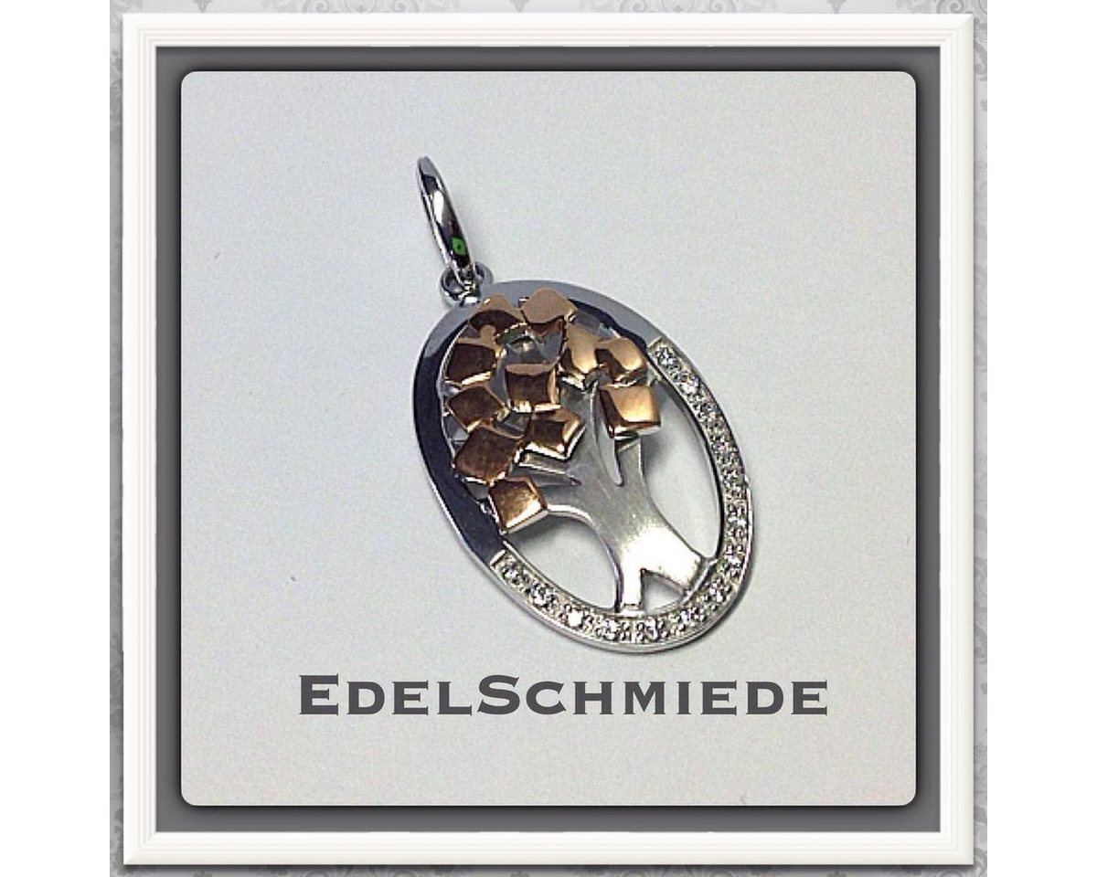 Edelschmiede925 Kettenanhänger Edelschmiede925 Kettenanhänger als Lebensbaum 925 + rosé verg Zirk von Edelschmiede925