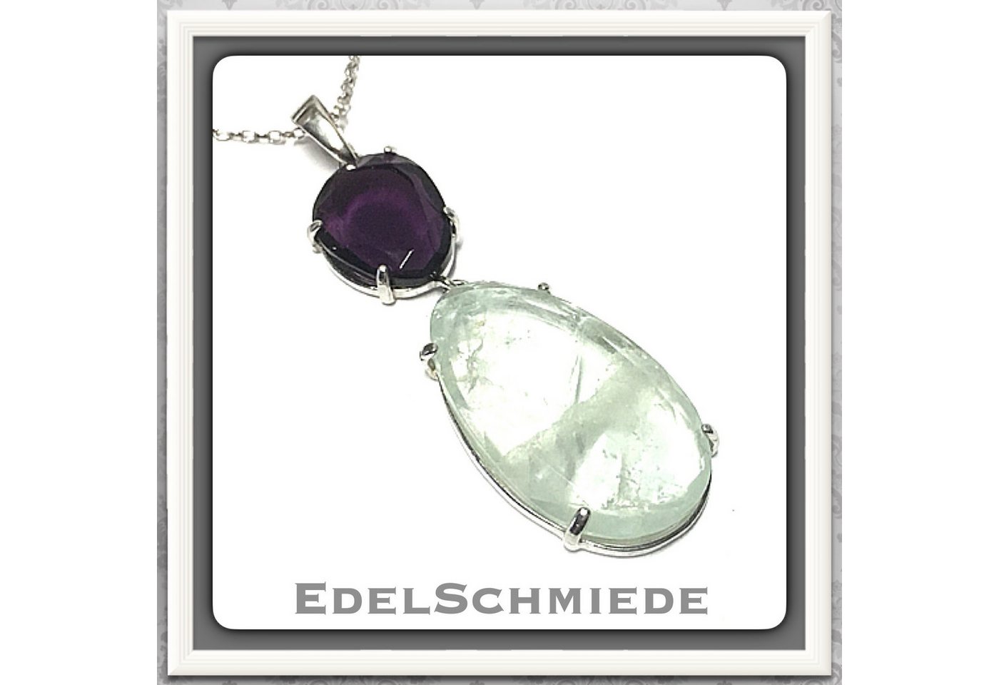 Edelschmiede925 Kettenanhänger Edelschmiede925 schöner Anhänger Amethyst in 925 Silber inkl Kette Edelschmiede925 Kettenanhänger Edelschmiede925 schöner Anhänger Amethyst in 925 Silber inkl Kette von Edelschmiede925