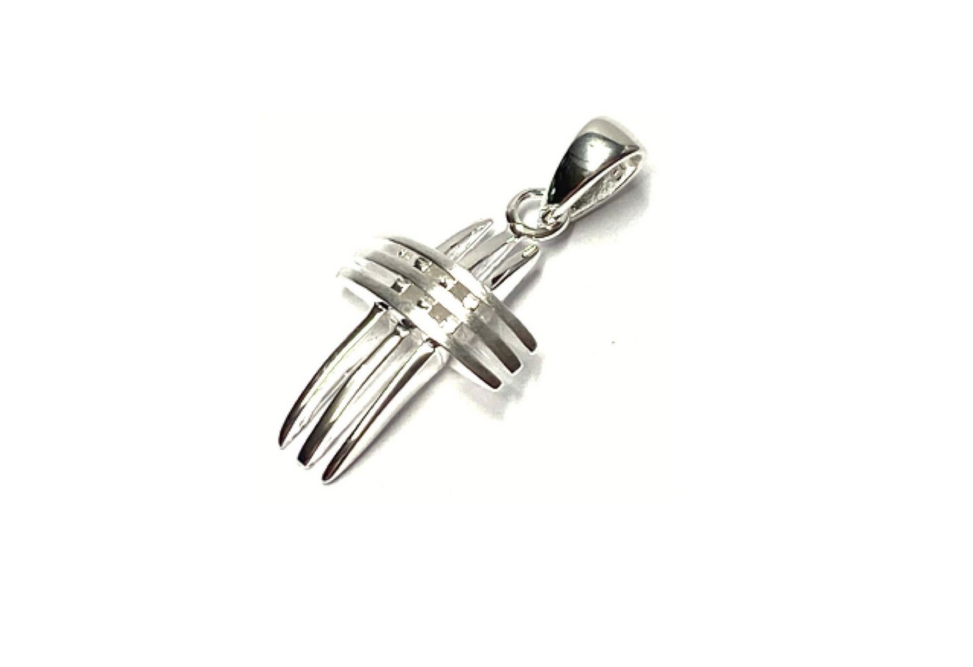 Edelschmiede925 Kettenanhänger Kreuz Kettenanhänger 925 Silber schlicht einfarbig Kreuzanhänger von Edelschmiede925