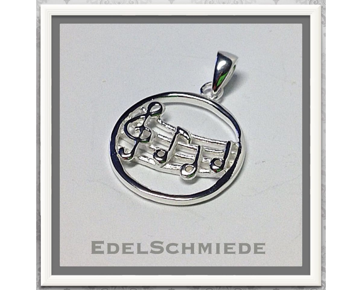 Edelschmiede925 Kettenanhänger Musiknote m Notenschlüssel Anhänger in 925 Silber von Edelschmiede925