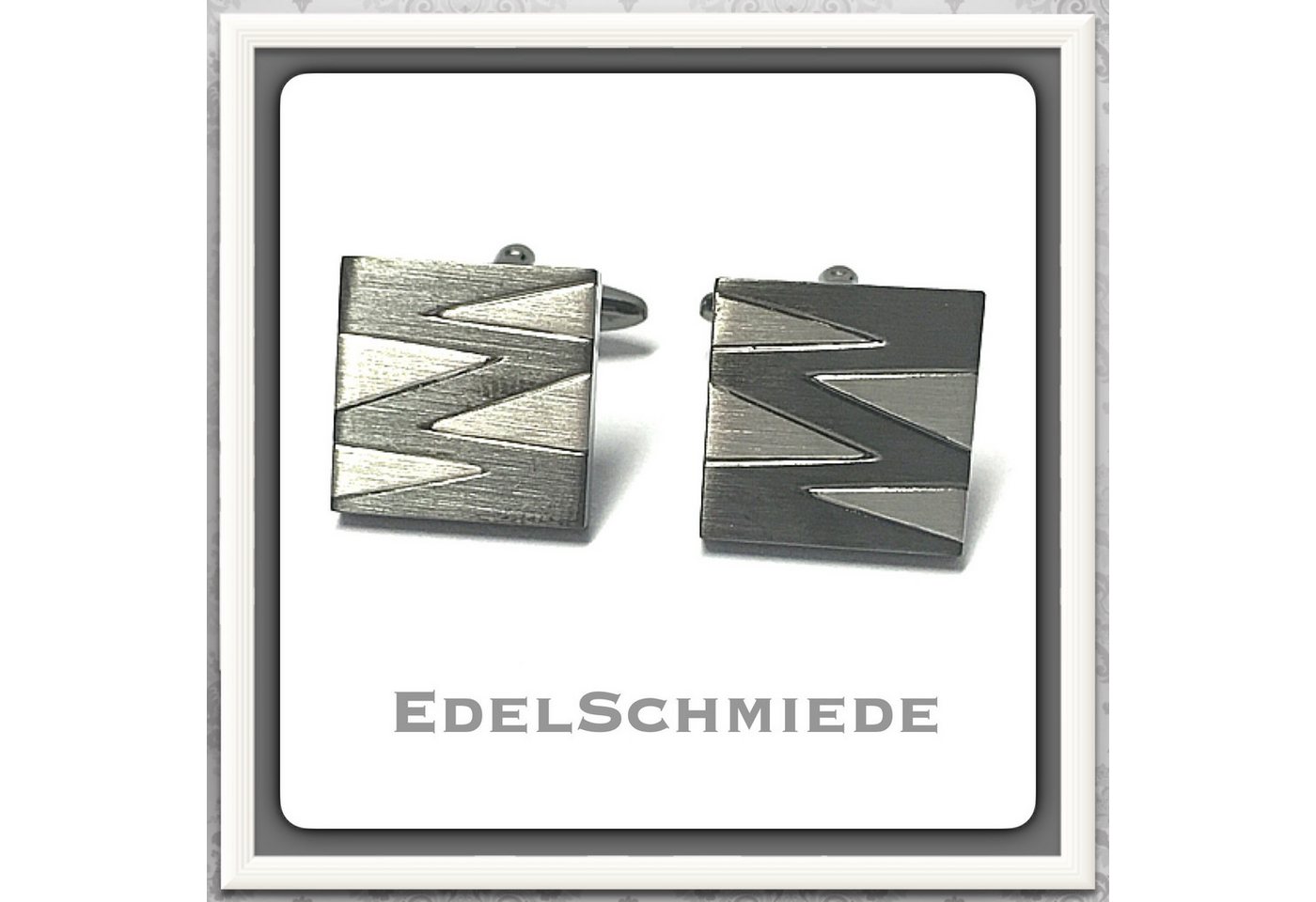 Edelschmiede925 Manschettenknöpfe Set Edelschmiede925 Manschettenknöpfe Metall geschwärzt + silberfar von Edelschmiede925