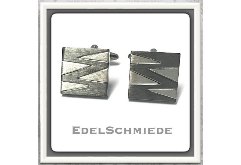 Edelschmiede925 Manschettenknöpfe Set Edelschmiede925 Manschettenknöpfe Metall geschwärzt + silberfar von Edelschmiede925