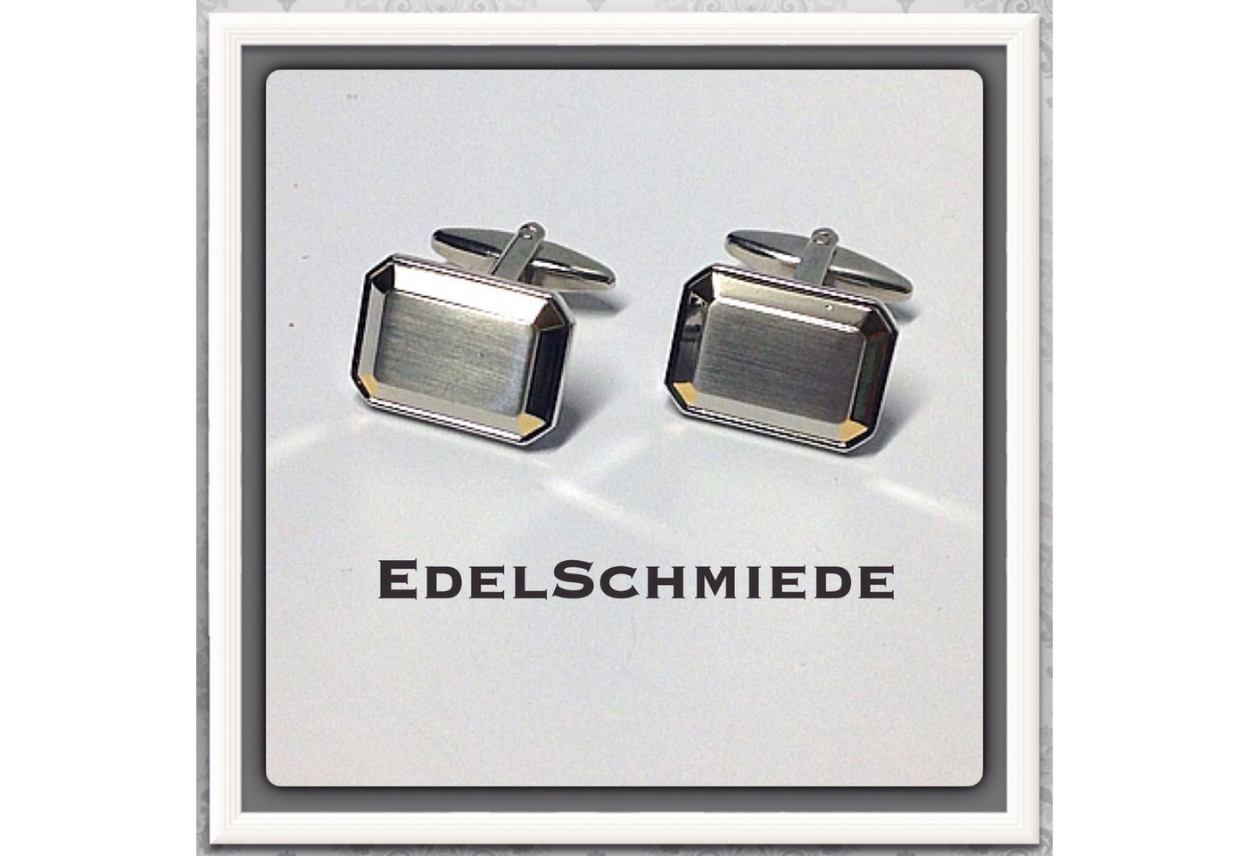 Edelschmiede925 Manschettenknöpfe Set Manschettenknöpfe in bicolor mattiert von Edelschmiede925