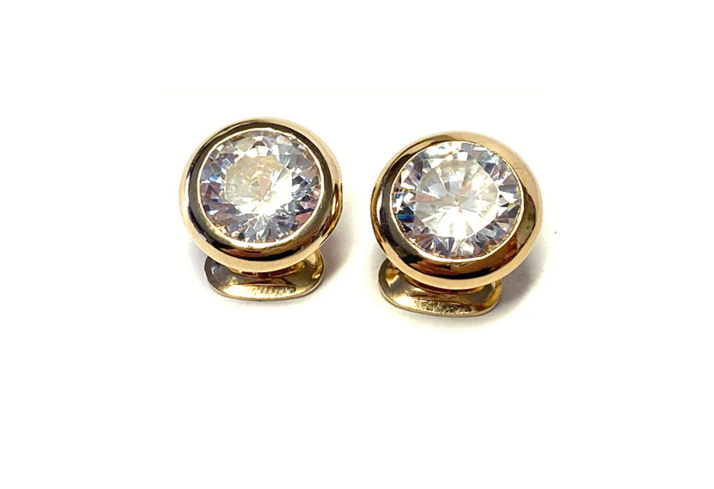 Edelschmiede925 Ohrclip-Set Ohrring 925 Silber vergoldet Ohrclip Klips - Zirkonia 15mm Edelschmiede925 Ohrclip-Set Ohrring 925 Silber vergoldet Ohrclip Klips - Zirkonia 15mm von Edelschmiede925
