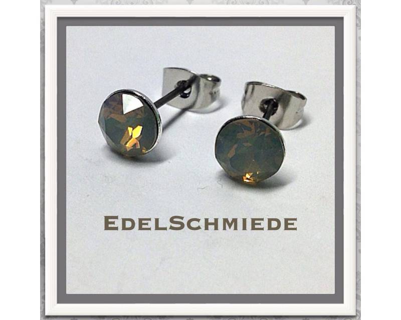 Edelschmiede925 Ohrstecker-Set Edelschmiede925 Ohrstecker Modeschmuck (Stift = Titan) m Swarovski von Edelschmiede925