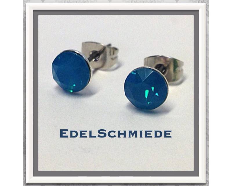 Edelschmiede925 Ohrstecker-Set Edelschmiede925 Ohrstecker Modeschmuck (Stift = Titan) m Swarovski von Edelschmiede925