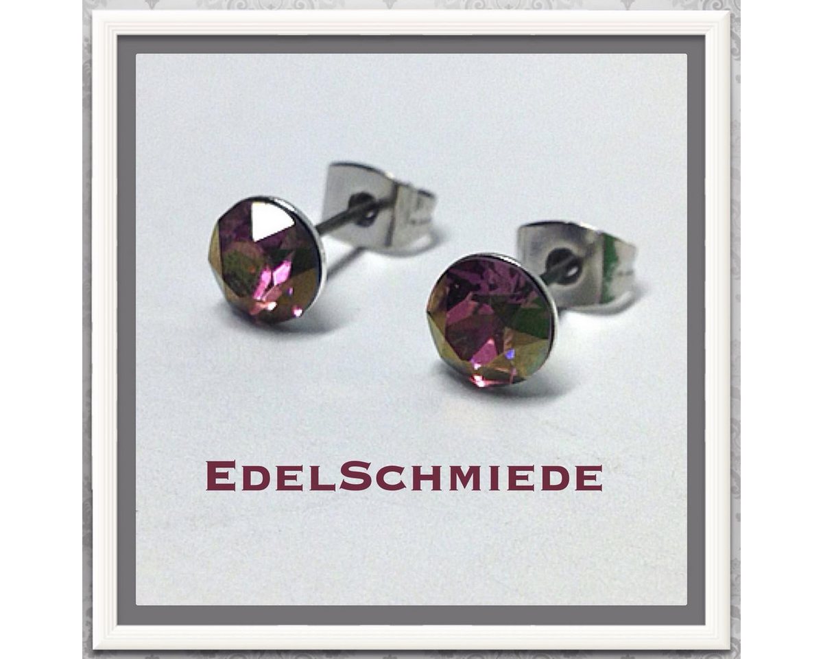 Edelschmiede925 Ohrstecker-Set Edelschmiede925 Ohrstecker Modeschmuck (Stift = Titan) m Swarovski von Edelschmiede925