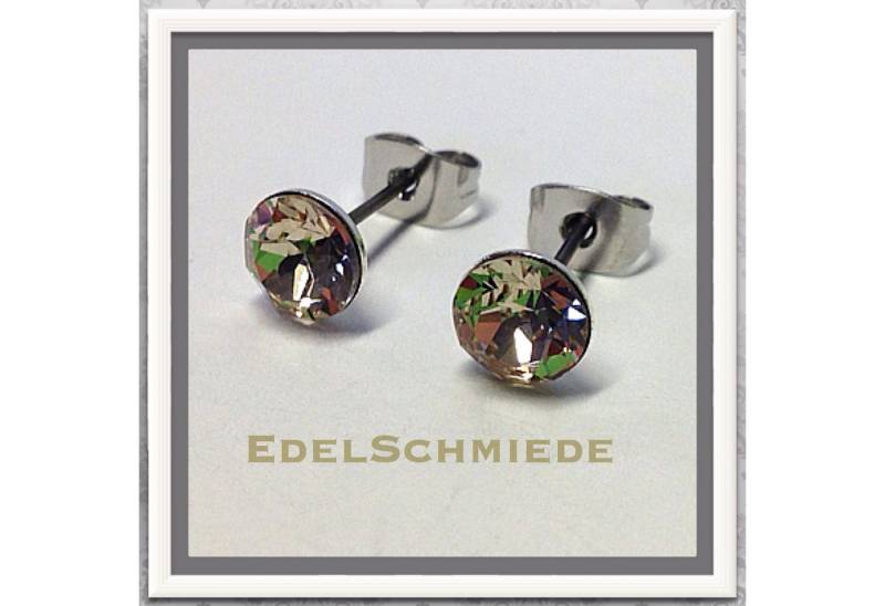 Edelschmiede925 Ohrstecker-Set Edelschmiede925 Ohrstecker Modeschmuck (Stift = Titan) m Swarovski von Edelschmiede925