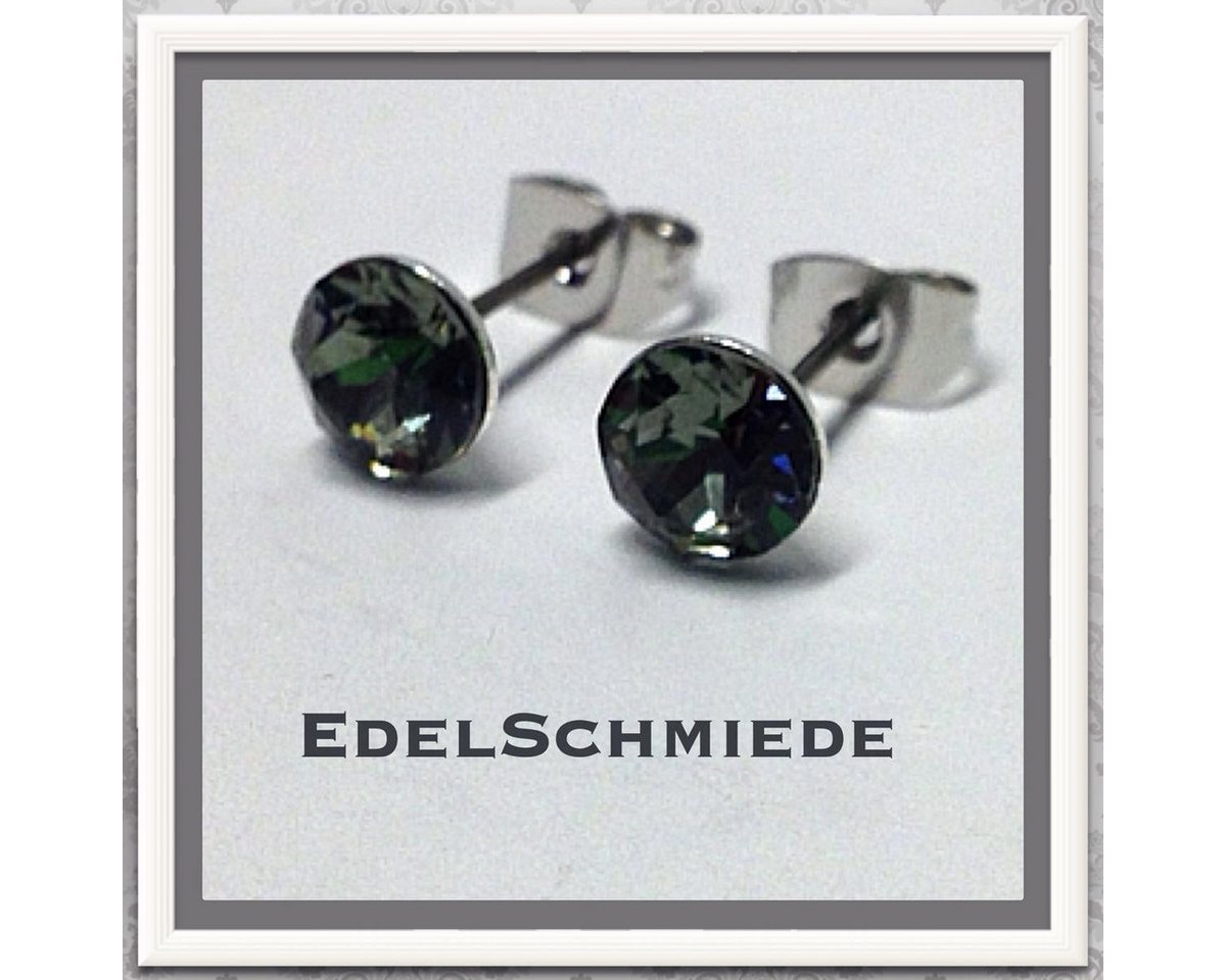 Edelschmiede925 Ohrstecker-Set Edelschmiede925 Ohrstecker Modeschmuck (Stift = Titan) m Swarovski von Edelschmiede925