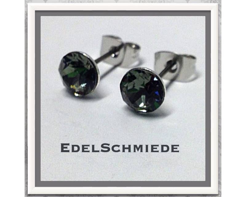 Edelschmiede925 Ohrstecker-Set Edelschmiede925 Ohrstecker Modeschmuck (Stift = Titan) m Swarovski von Edelschmiede925