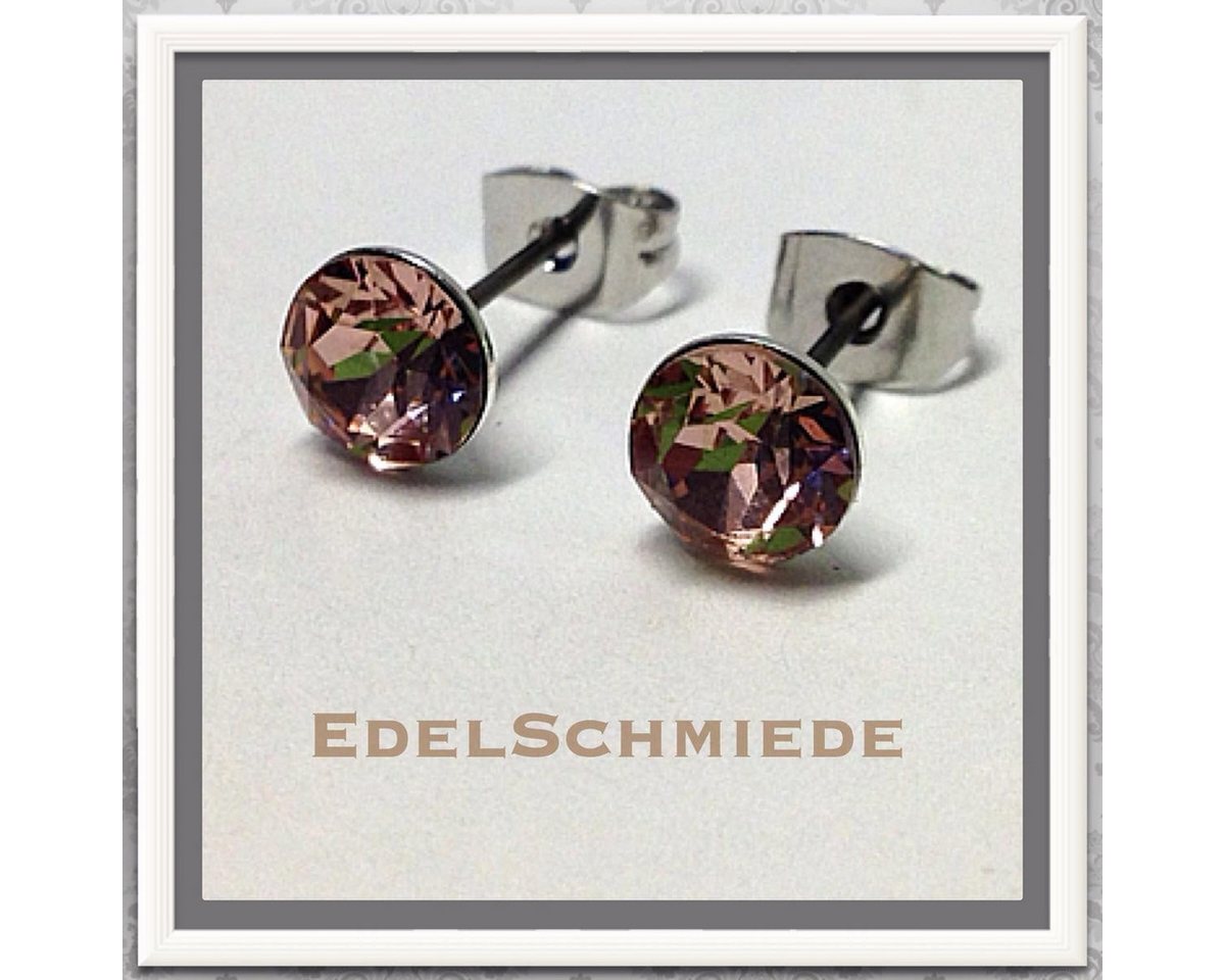 Edelschmiede925 Ohrstecker-Set Edelschmiede925 Ohrstecker Modeschmuck (Stift = Titan) m Swarovski von Edelschmiede925