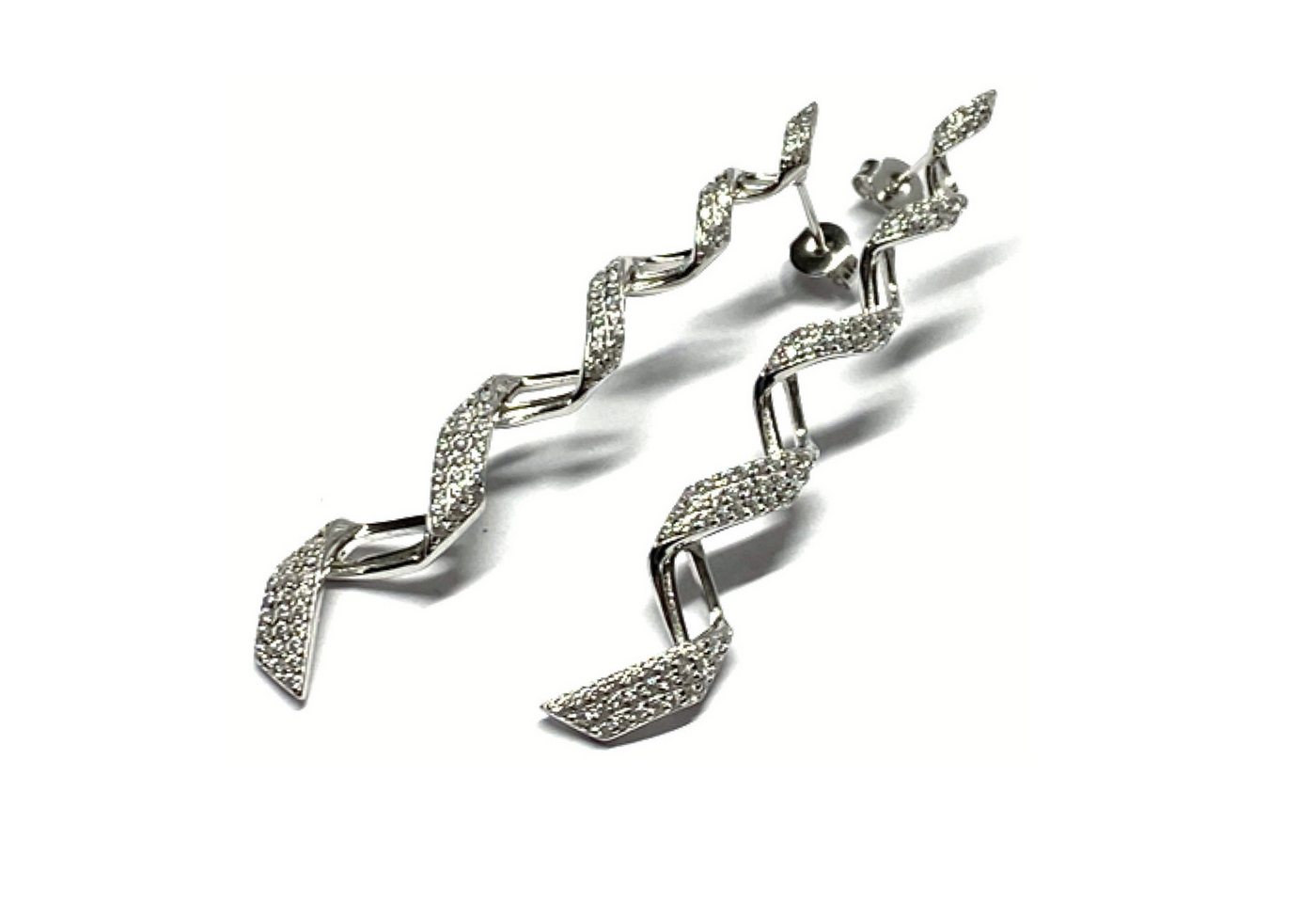 Edelschmiede925 Ohrstecker-Set Ohrring 925 Silber rhodiniert Zirkonia Glanz Ohrstecker edel von Edelschmiede925