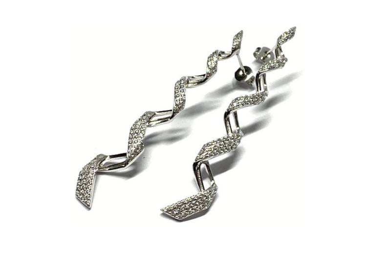 Edelschmiede925 Ohrstecker-Set Ohrring 925 Silber rhodiniert Zirkonia Glanz Ohrstecker edel von Edelschmiede925