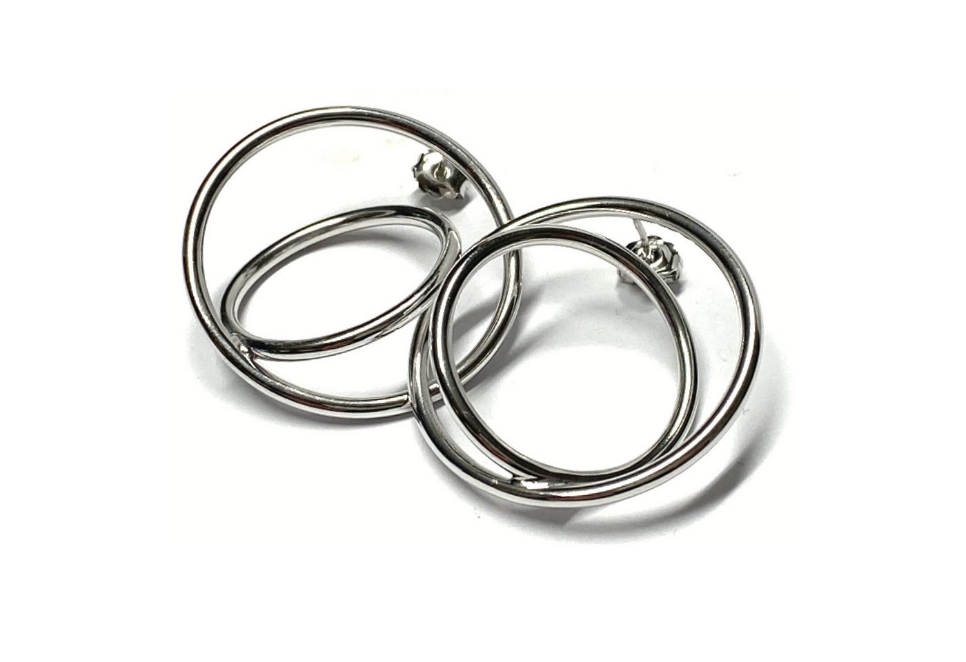 Edelschmiede925 Ohrstecker-Set Ohrstecker 925/- Silber rhodiniert modern Ohrring Trendschmuck von Edelschmiede925