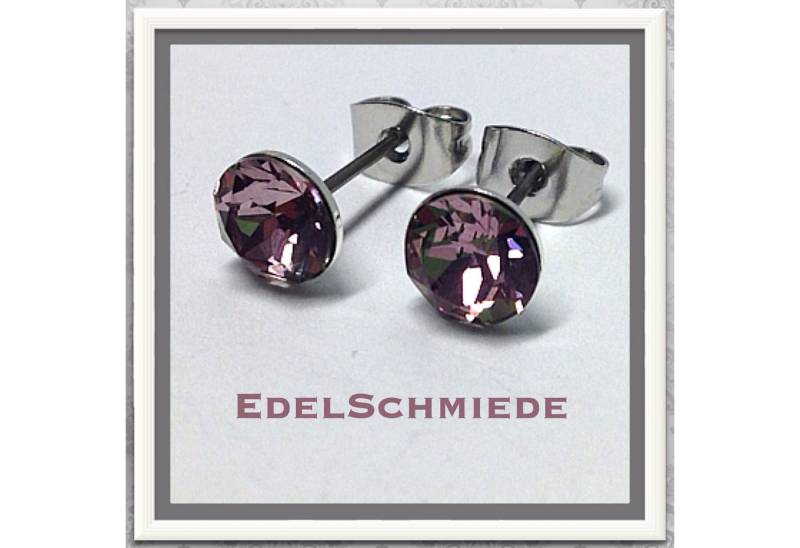 Edelschmiede925 Ohrstecker-Set Ohrstecker Modeschmuck (Stift = Titan) m Swarovski von Edelschmiede925