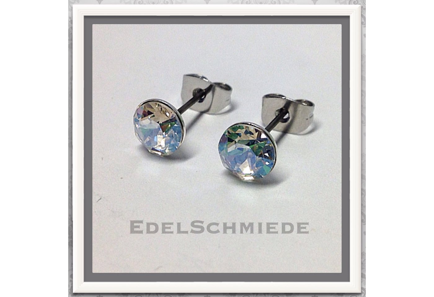Edelschmiede925 Ohrstecker-Set Ohrstecker Modeschmuck (Stift = Titan) m Swarovski von Edelschmiede925