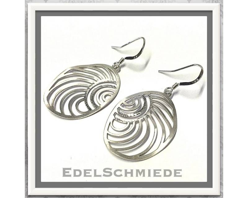 Edelschmiede925 Paar Ohrhänger Edelschmiede925 Ohrhänger in 925 Silber rhod mit Diamantierung von Edelschmiede925