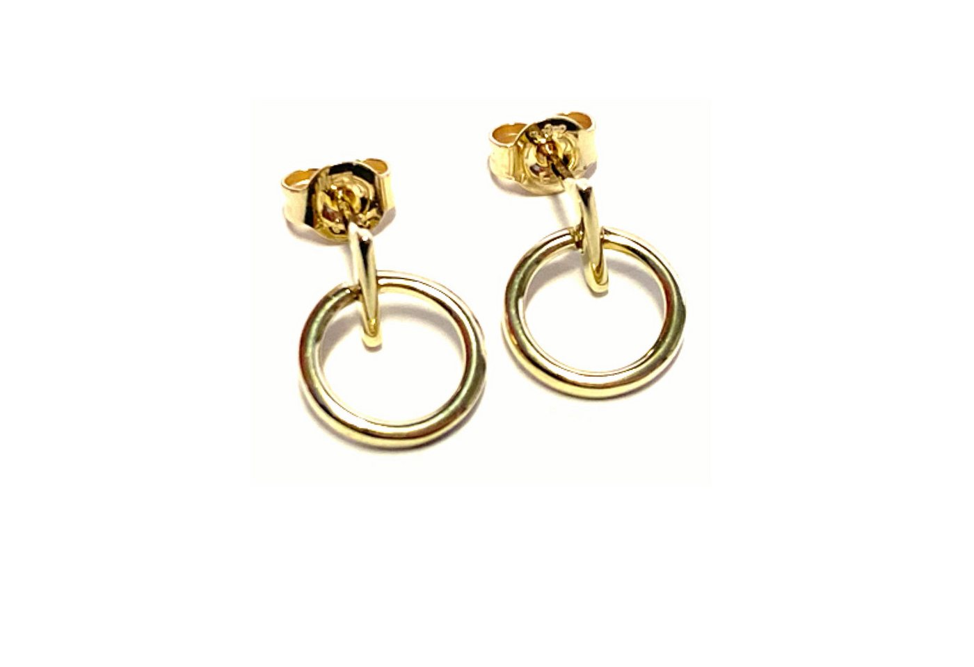 Edelschmiede925 Paar Ohrstecker 333/- Gelbgold beweglich Ring poliert einfarbig (Set) von Edelschmiede925