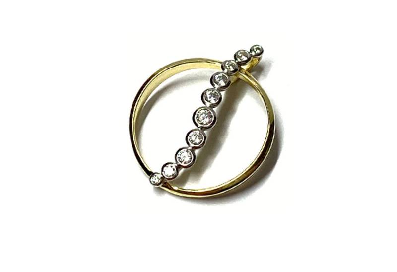 Edelschmiede925 Schmuckset Anhänger 333/- Gold Zirkonia Kettengleiter Schmuckanhänger von Edelschmiede925