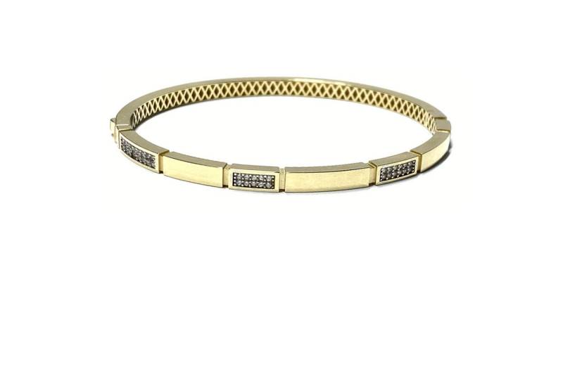 Edelschmiede925 Schmuckset Armreif 333 Gold Zirkonia Glanz Armschmuck 19cm von Edelschmiede925