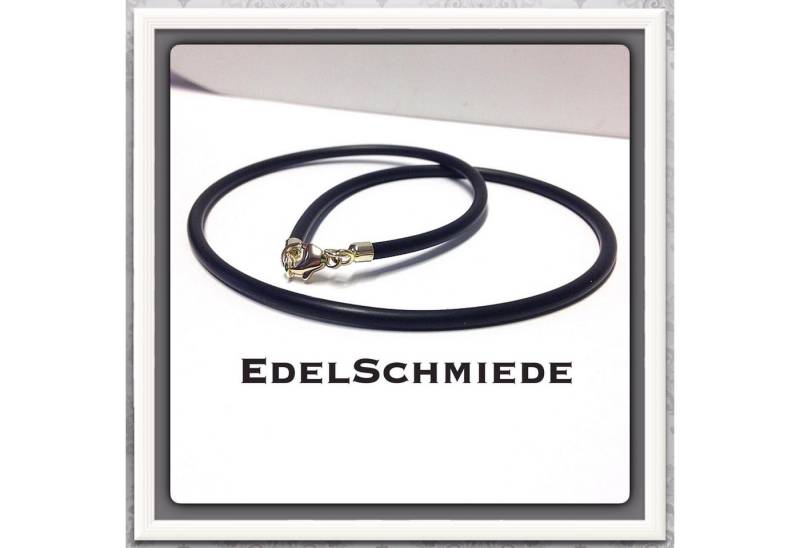Edelschmiede925 Schmuckset Kautschukband 585 Gelbgold Verschluß 40 cm von Edelschmiede925
