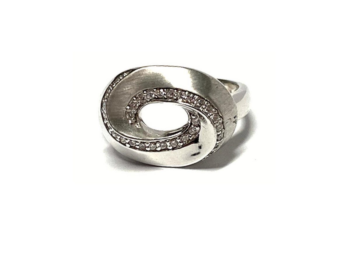Edelschmiede925 Silberring Silberring 925 rhod Zirkonias teilweise mattiert Knoten Optik #52 Edelschmiede925 Silberring Silberring 925 rhod Zirkonias teilweise mattiert Knoten Optik #52 von Edelschmiede925
